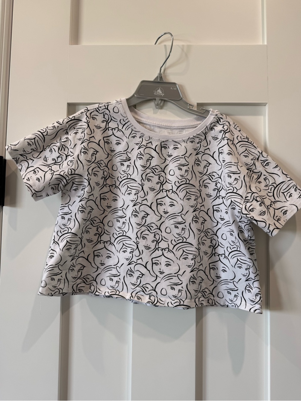 Disney Princess Black and White Crop Tee